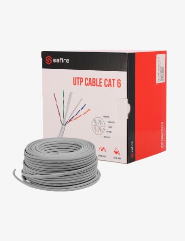 Bobina de cable UTP SAFIRE SF-UTP6-100-23AWG-G